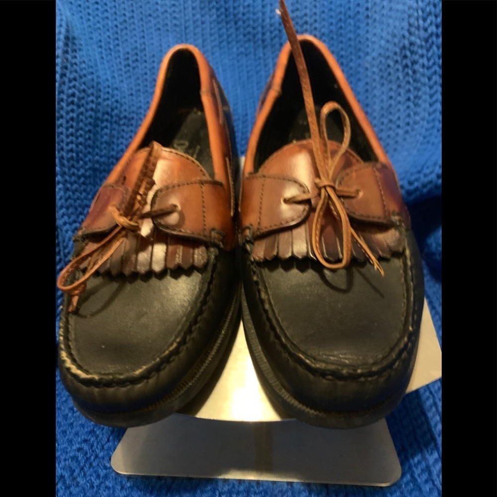 NEW SEBAGO 5.5M Black/Brown Tassel PREP LOAFERS
